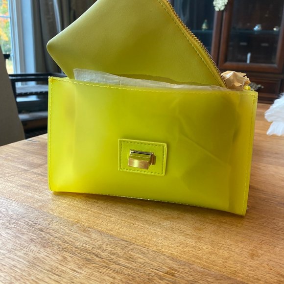 NWT Steve Madden Yellow Jelly Purse - Picture 3 of 4